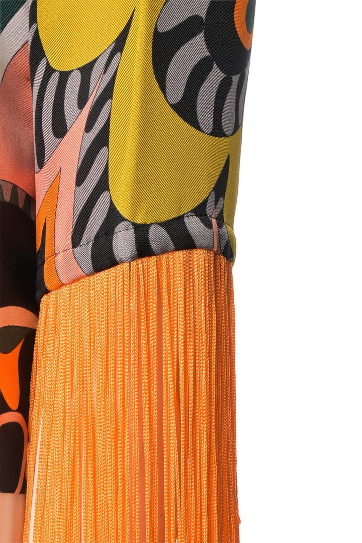 Emilio Pucci Size 6 Paisley Print Silk Tops