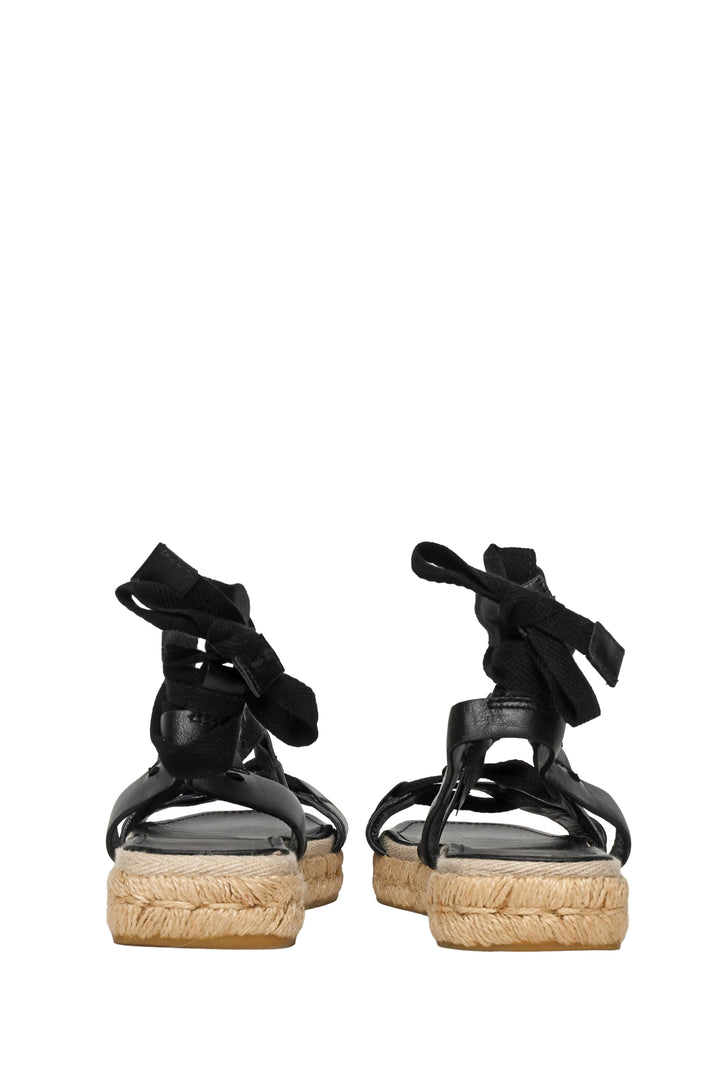 Maxmara Size 39 Elide 2 Lace-Up Calfskin Espadrille Flat Sandals