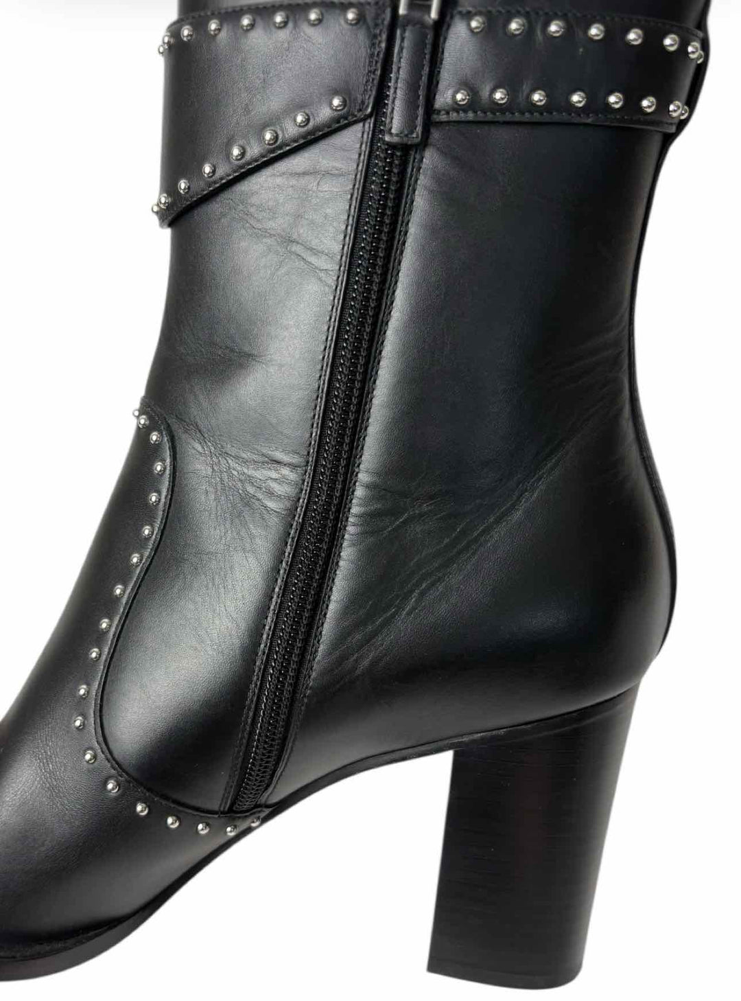 Givenchy Size 39.5 Elegant  Studded Leather Ankle Boots