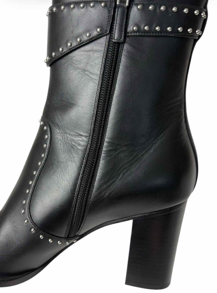 Givenchy Size 39.5 Elegant  Studded Leather Ankle Boots