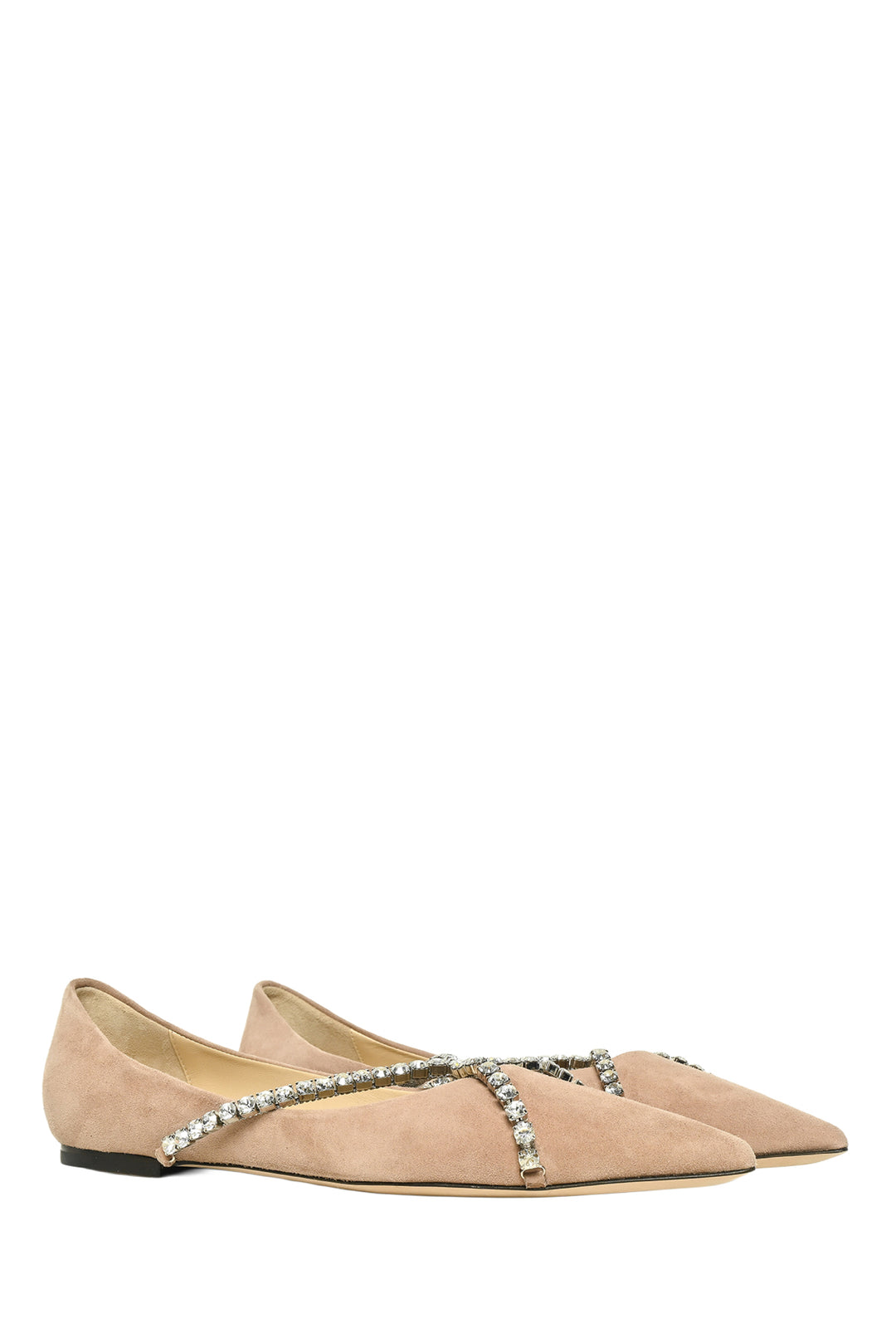 Jimmy Choo Size 37 Crystal Embellished Genevi Flats