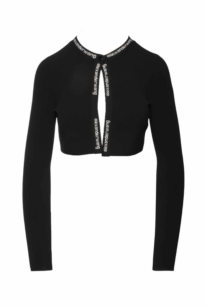 T Alexander Wang Size S Logo Cropped Cardigan