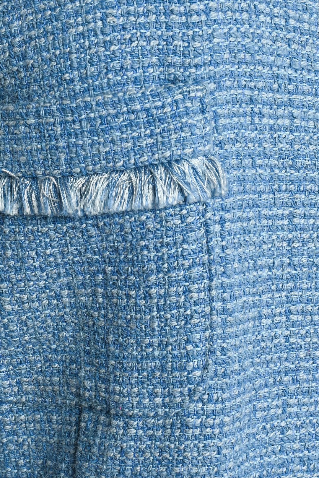 Weekend Max Mara Size 14 Fringe Edge Tweed Coat