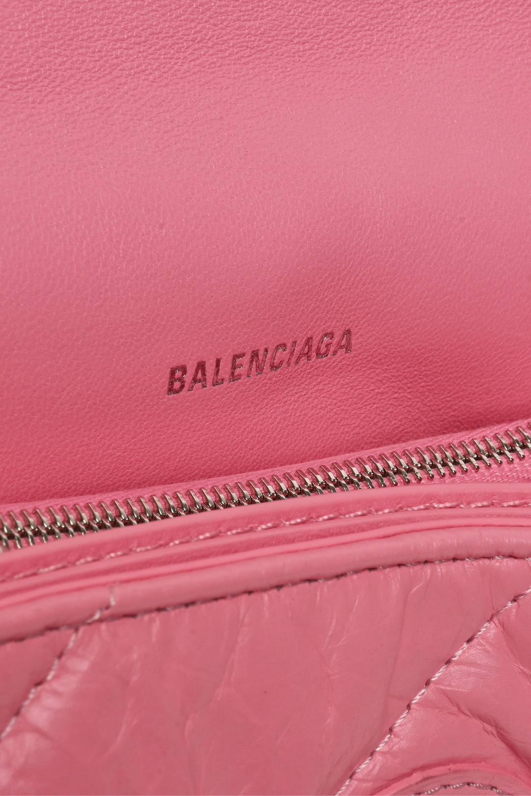 Balenciaga Calfskin Quilted Small Crush Chain Shoulder Bag