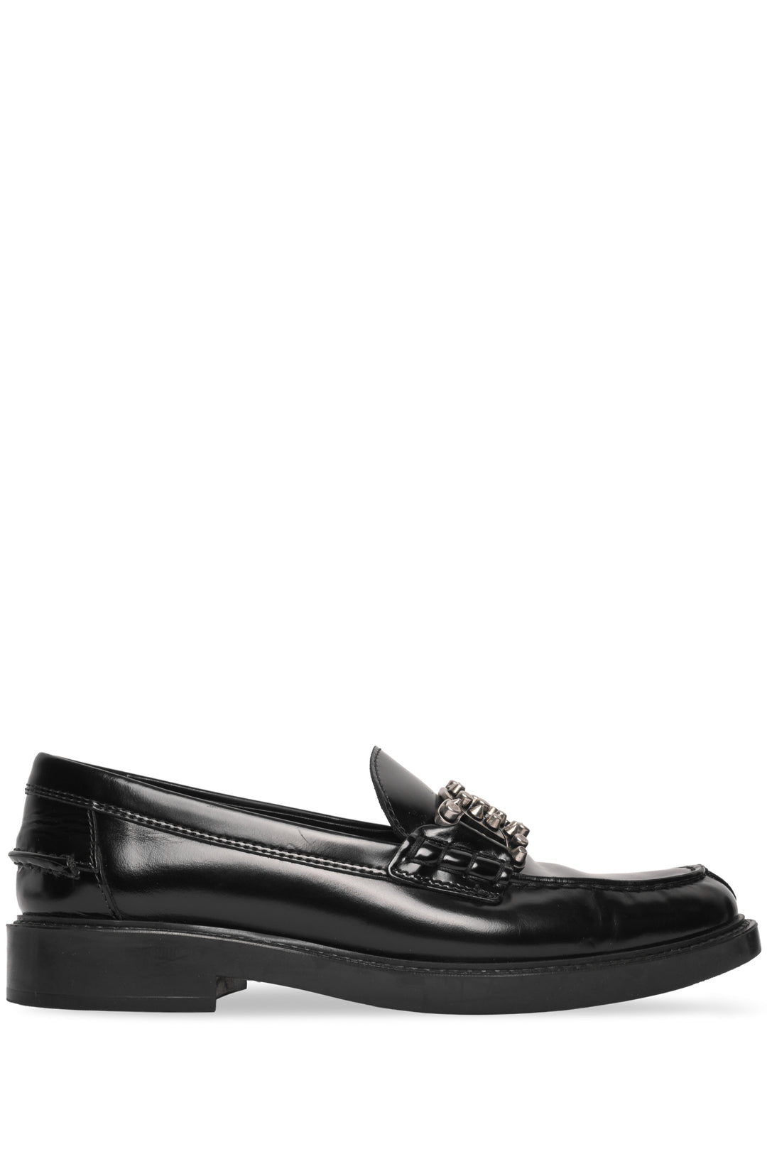 Tod's Size 37.5 Kate Studded Patent Leather Loafers