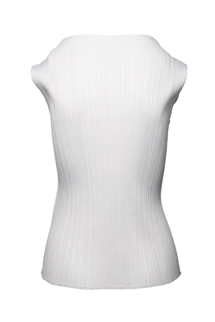 Pleats Please Size 5 Mock Neck Pleated Sleeveless Tops