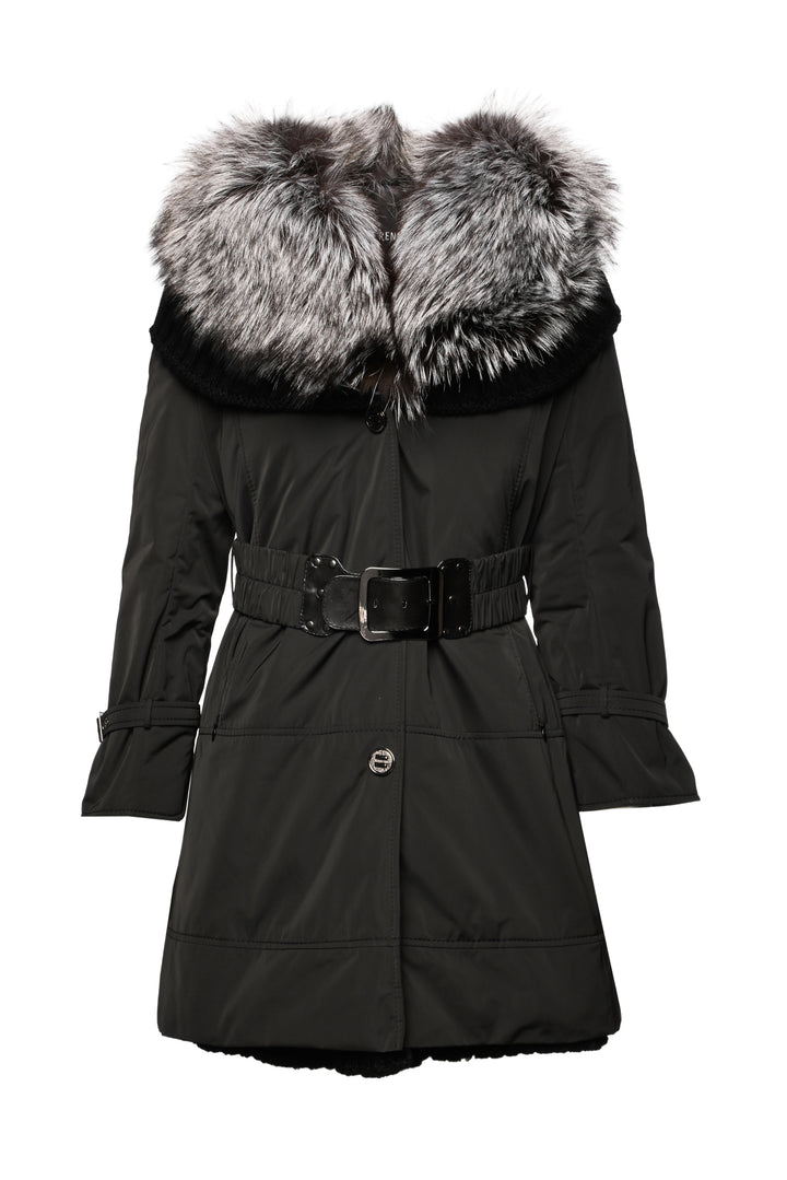Holt Renfrew Size M Vintage Fur Trim Coat