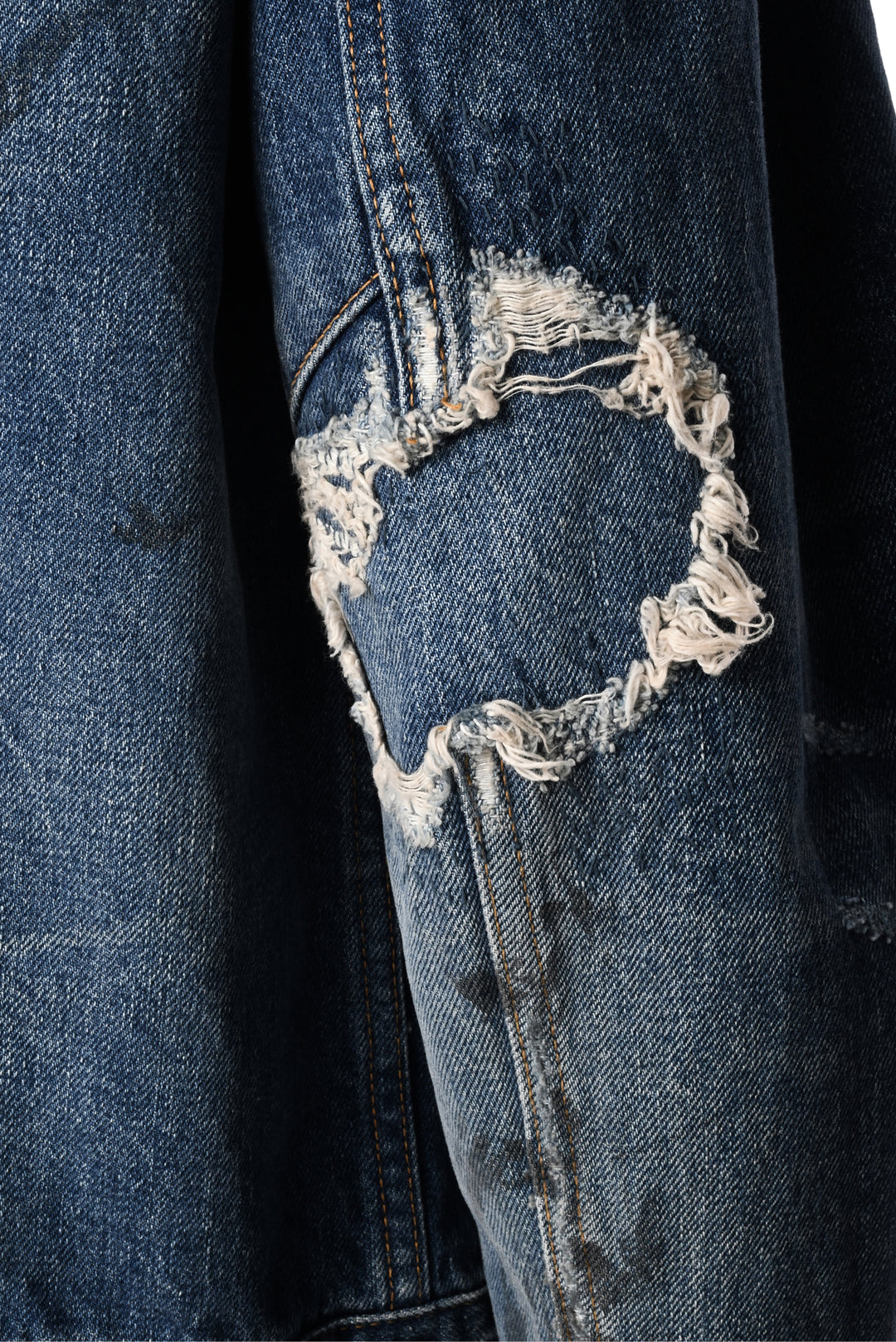 Balmain Size XL Men's Distressed Denim Jacket