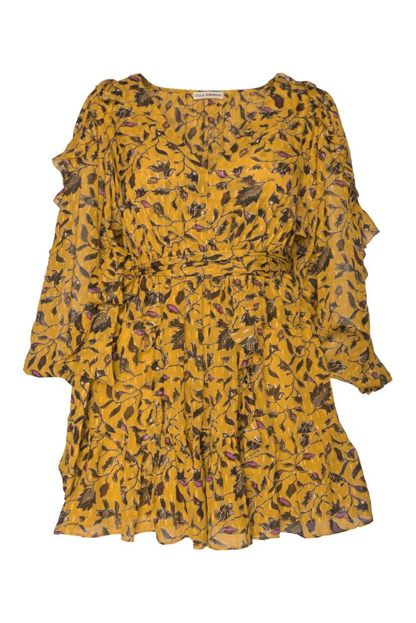 Ulla Johnson Size 0 Printed Ruffle Dress