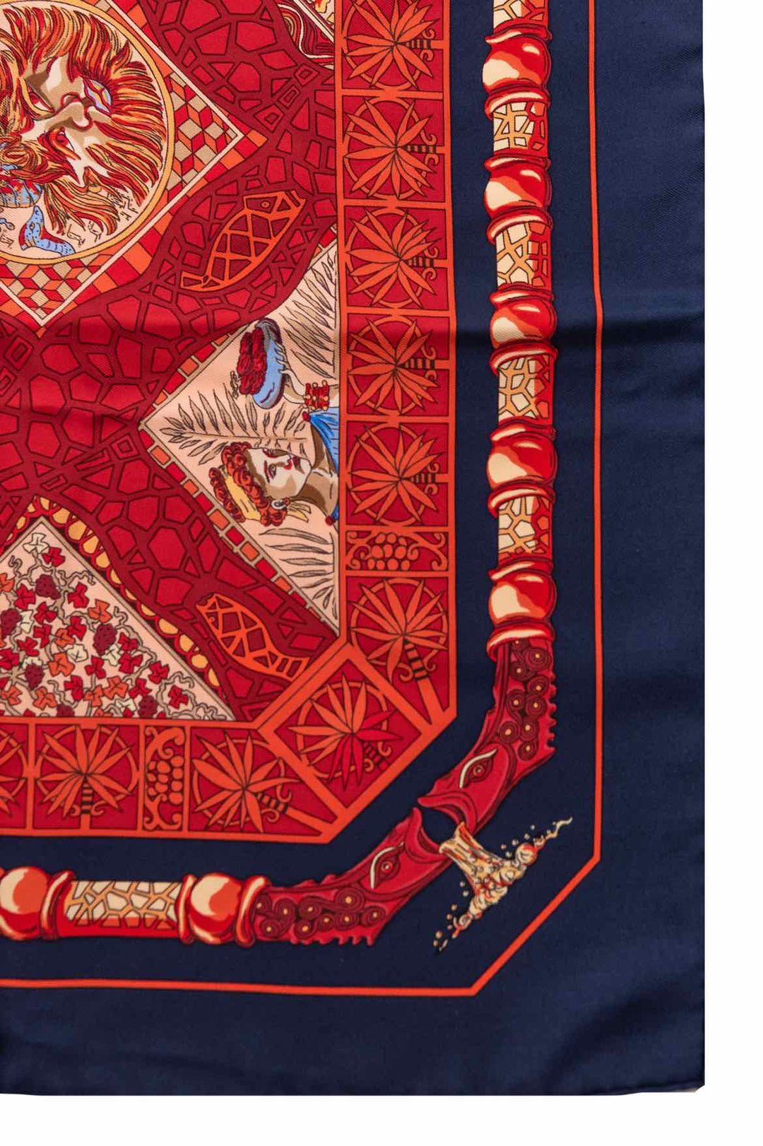 Hermes Mare Nostrum Print Silk Square Scarf