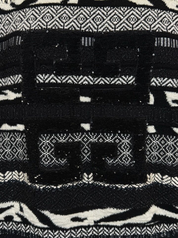 Givenchy Size S 4G Stitched Printed Oversized Turtleneck Sweater