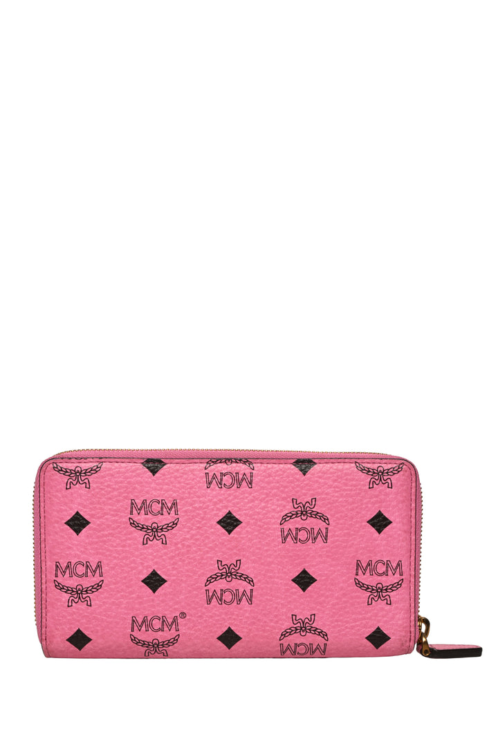 MCM Visetos Zip Around Wallet