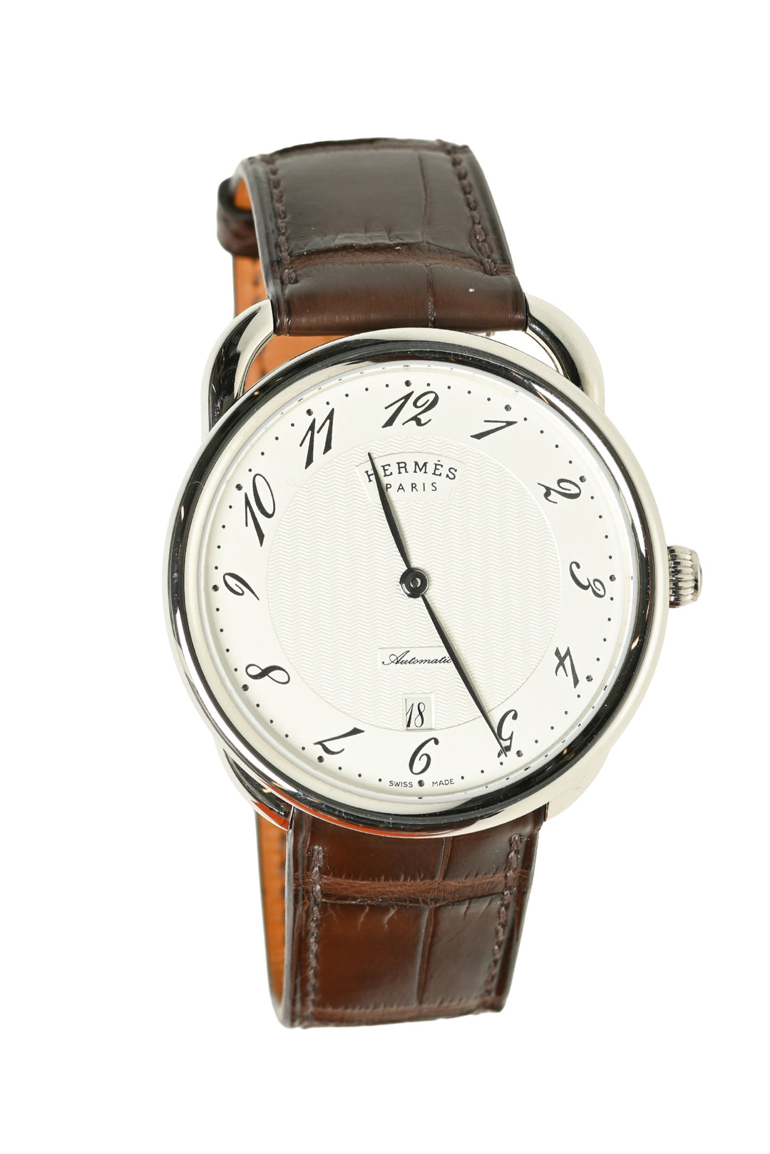 Hermes 2025 Alligator Strap Stainless Steel Arceau 40MM Automatic Watch