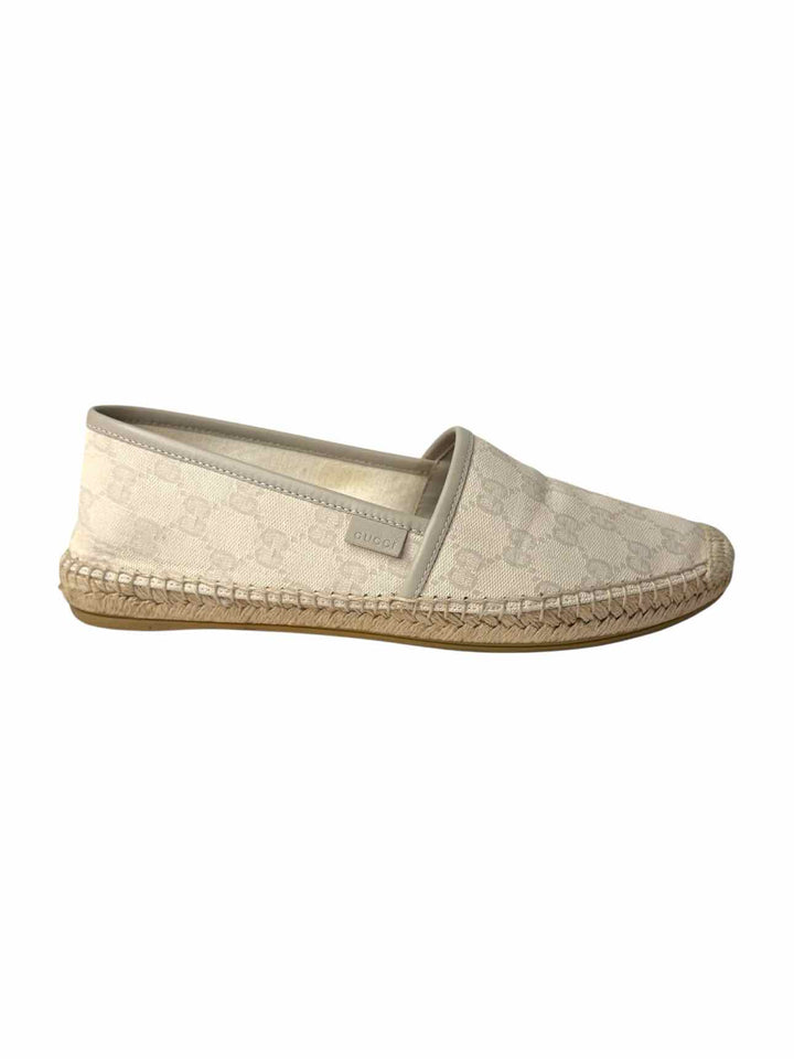 Gucci Monogram Canvas Espadrille Size 39.5 Flats