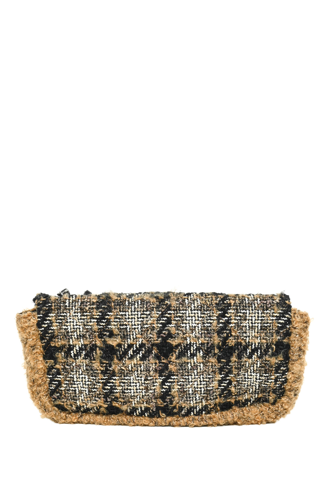 Chanel 2005-2006 Tweed East West Single Flap Shoulder Bag