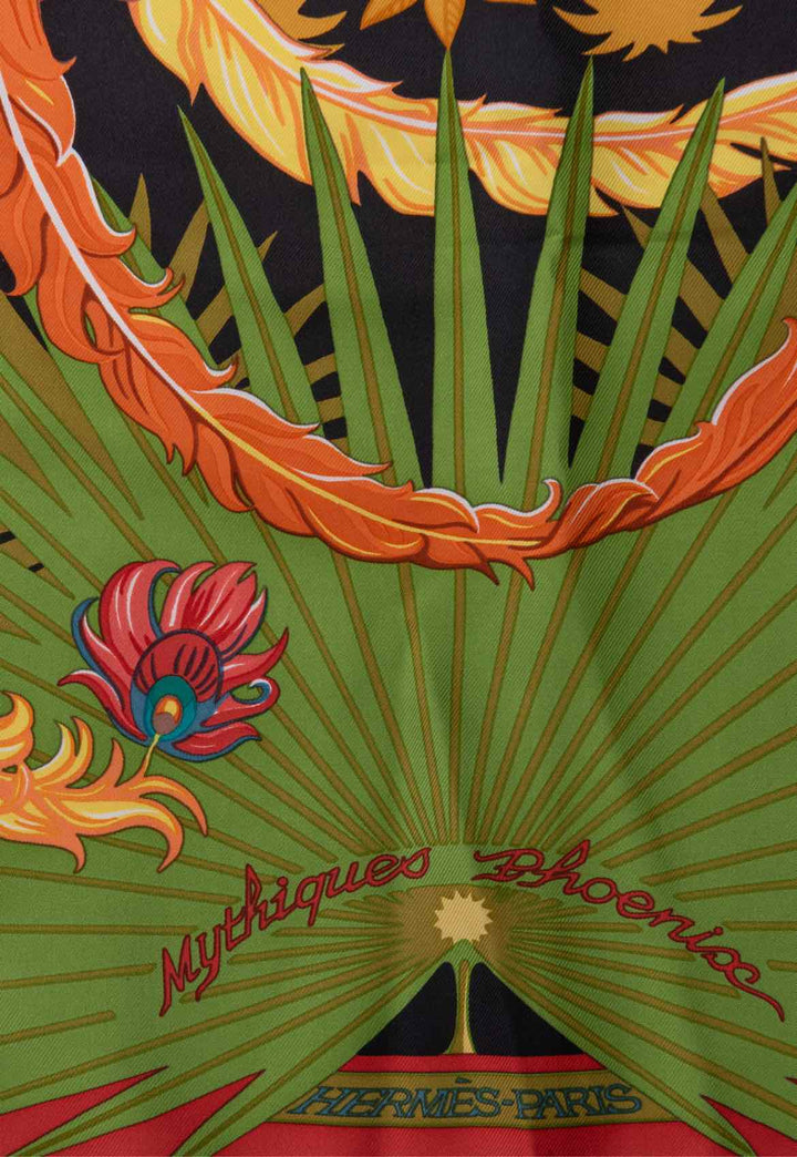 Hermes Mythiques Phoenix Print Silk Square Scarf