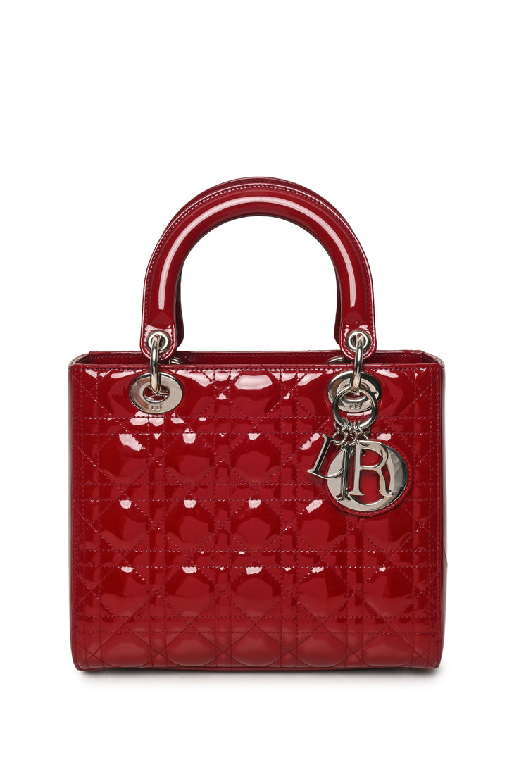 Dior 2014 Medium Patent Cannage Lady Dior Bag