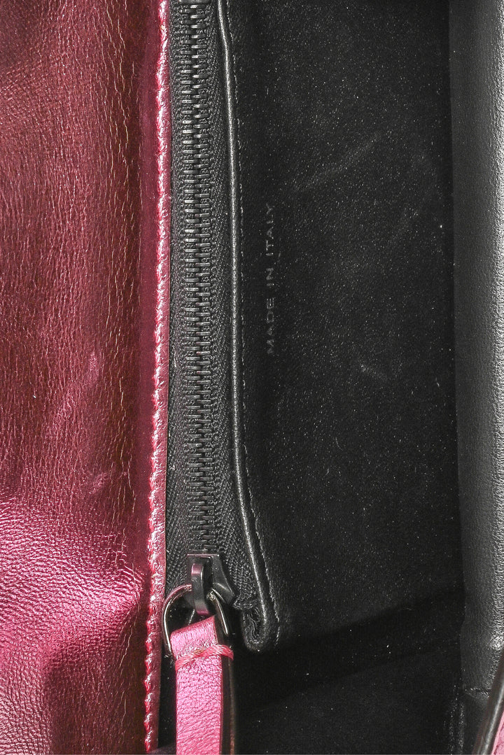 Marco De Vincenzo Griffe Metallic Leather Paw-Shaped Crossbody