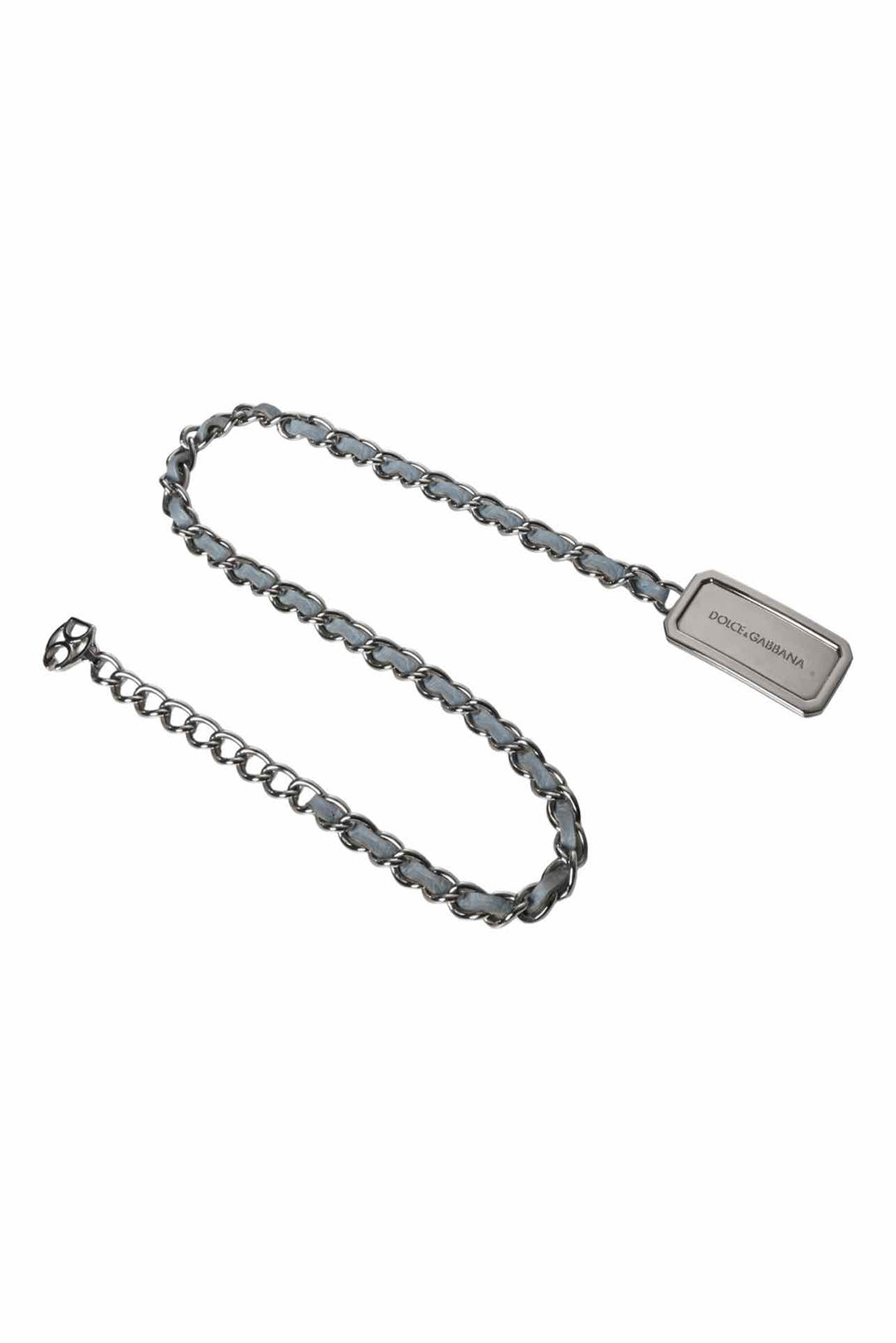 Dolce & Gabbana Size S Logo Tag Chain Belt