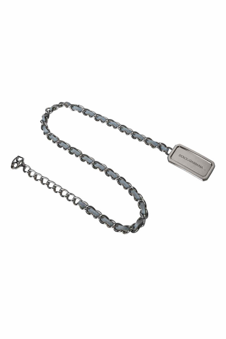 Dolce & Gabbana Size S Logo Tag Chain Belt