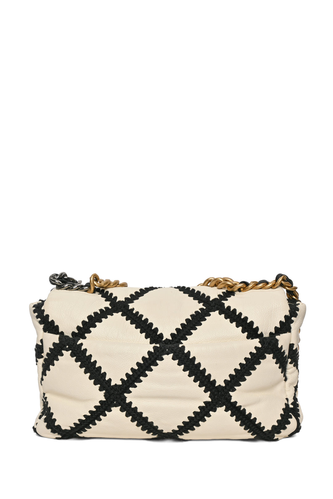 Chanel 2020 Calfskin Crochet Medium 19 Flap Shoulder Bag