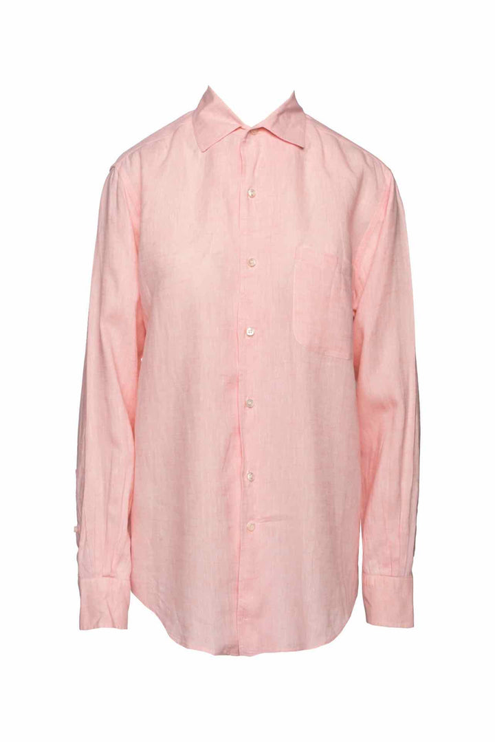 Loro Piana Size L Men's Andre Linen Shirt Long Sleeve