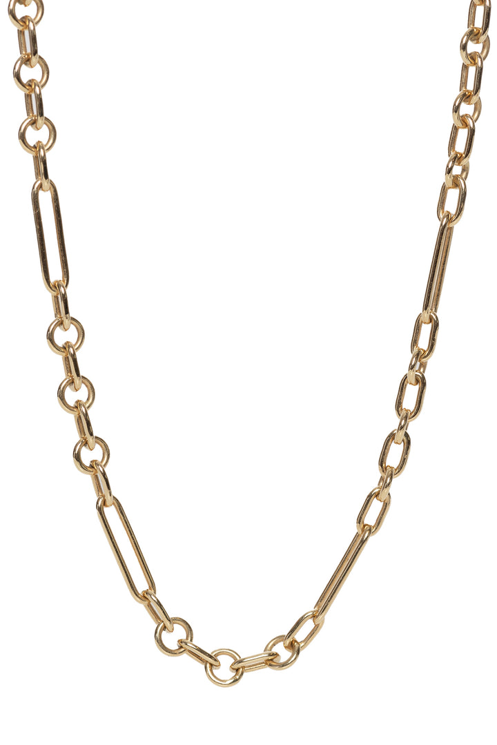 Foundrae 18K Gold Small Mixed Clip Chain Necklace