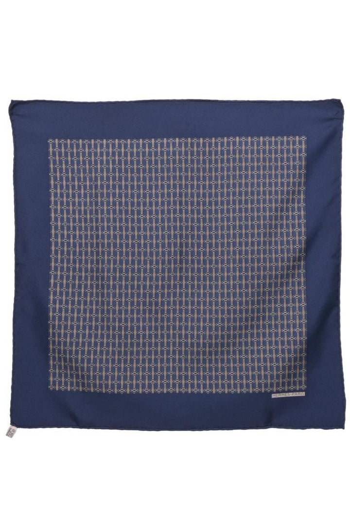 Hermes Silk Twill Strap & Ring Print Pocket Scarf