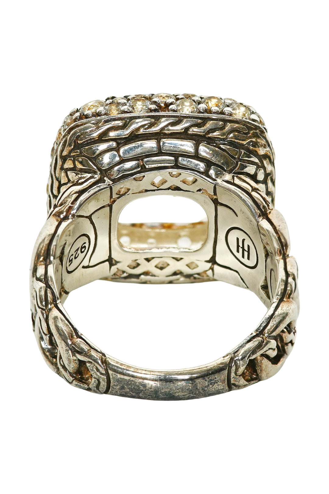 John Hardy Size 7 Crystal Cocktail Ring