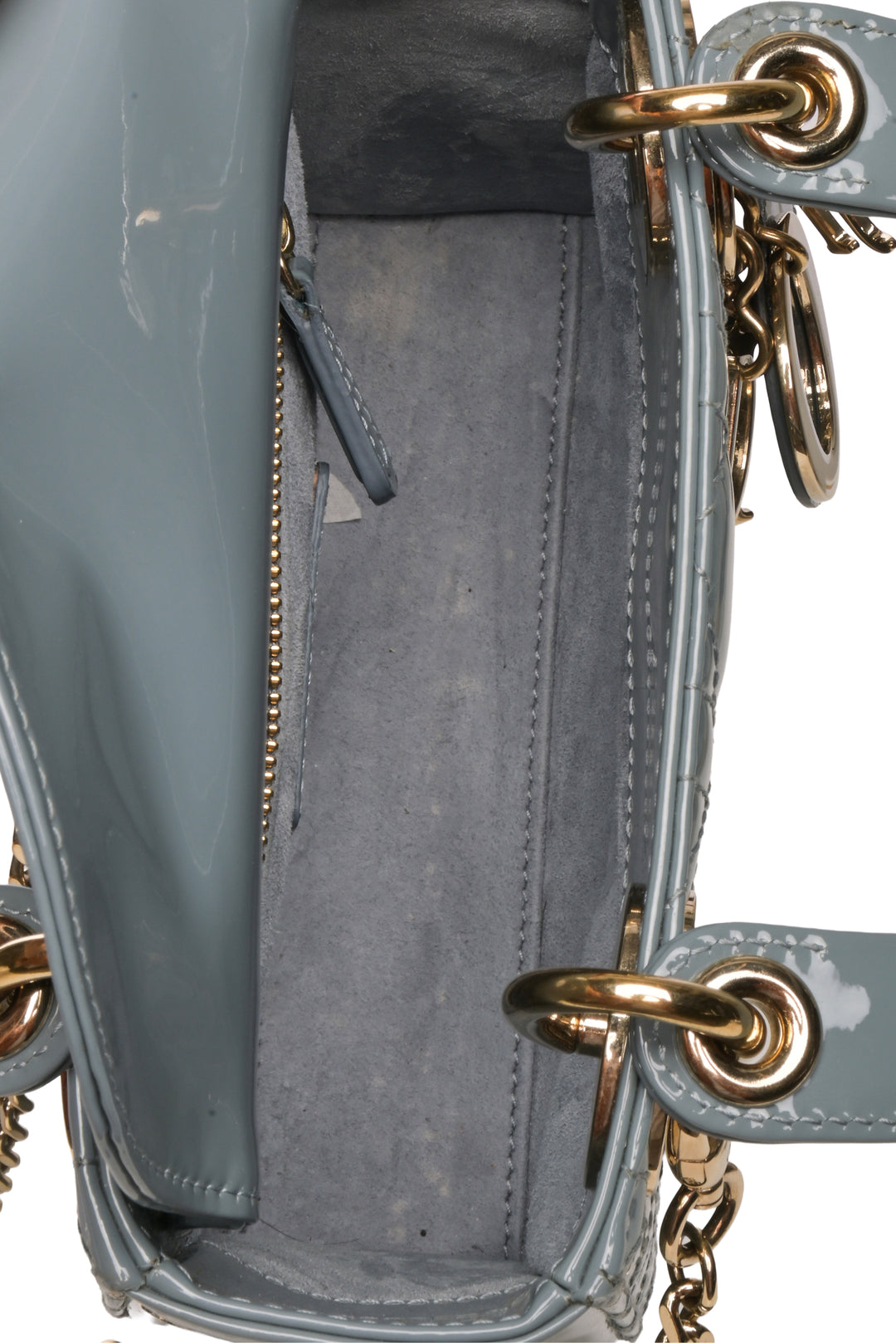 Dior 2022 Patent Cannage Mini Lady Dior Bag