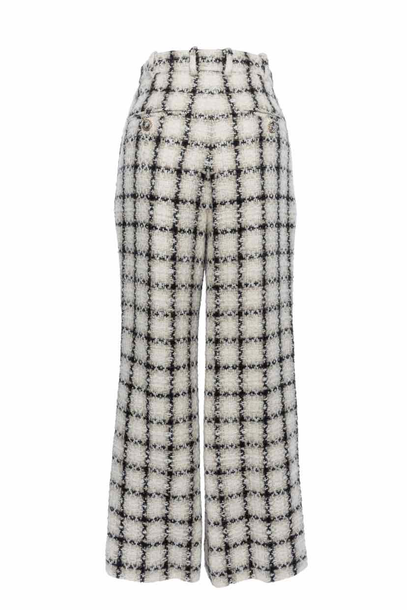 Chanel Size 36 2019 Pleated Front Wide Leg Tweed Pants