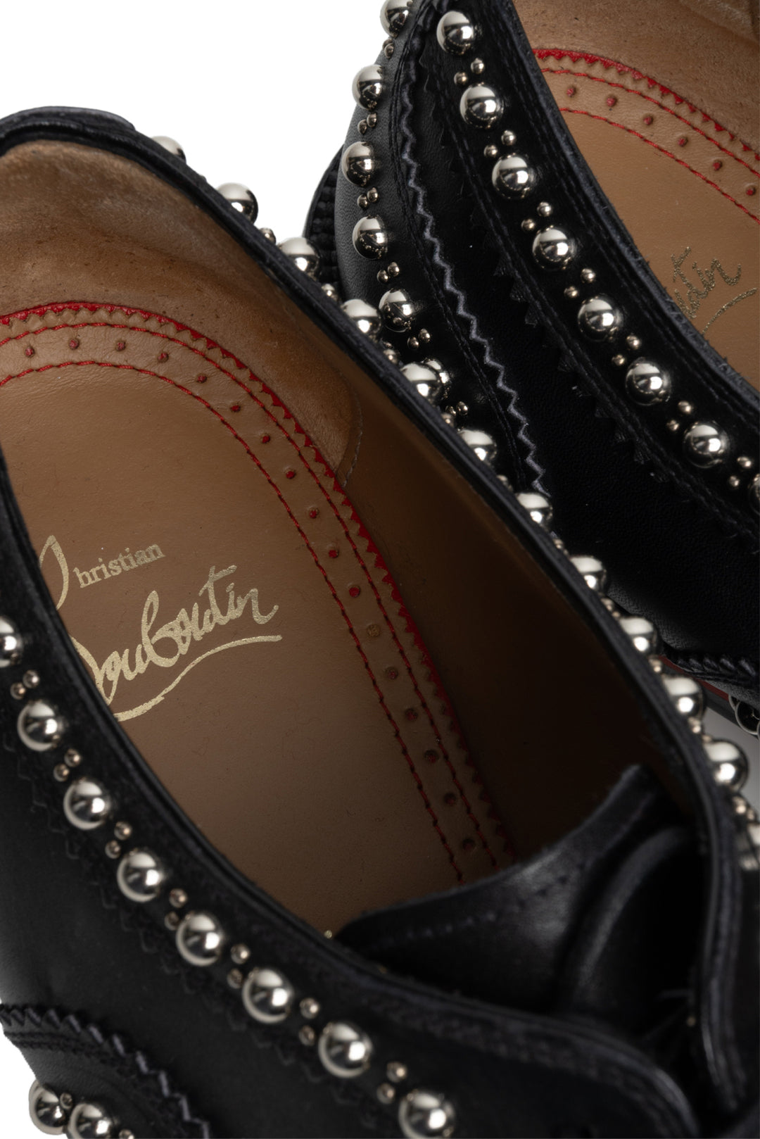 Christian Louboutin Size 40.5 Crapamale Studded Oxfords