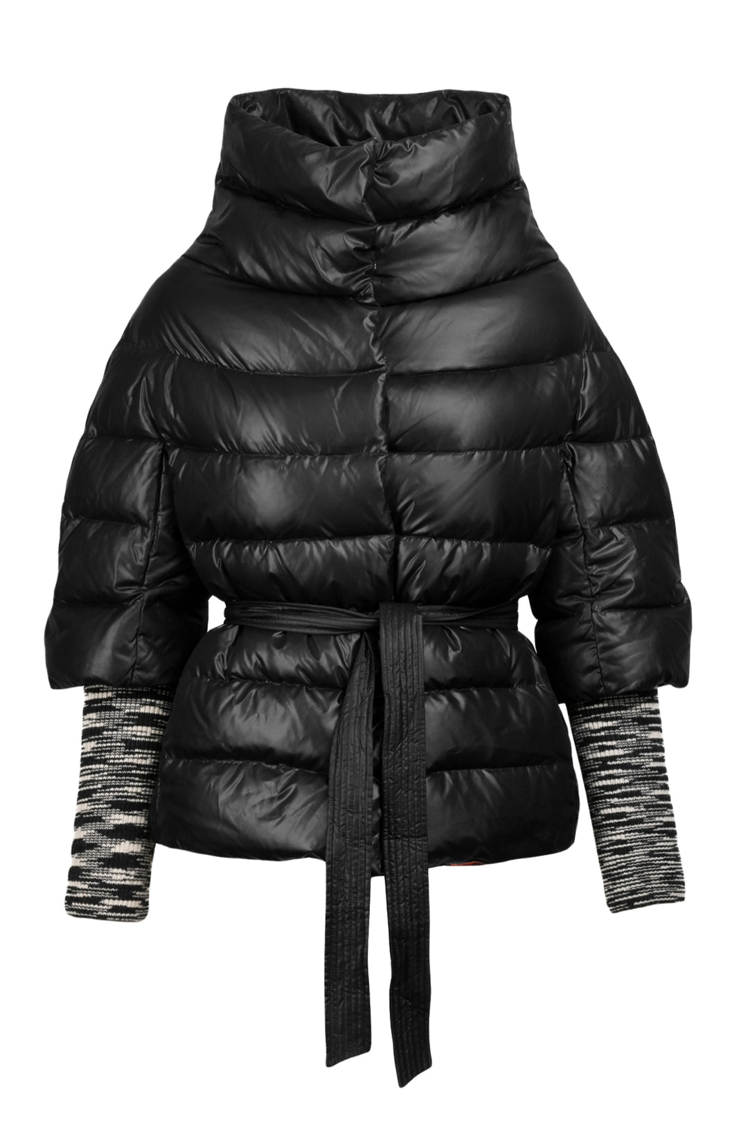 Missoni Size 42 Quilted Jacket with Knit Sleeves