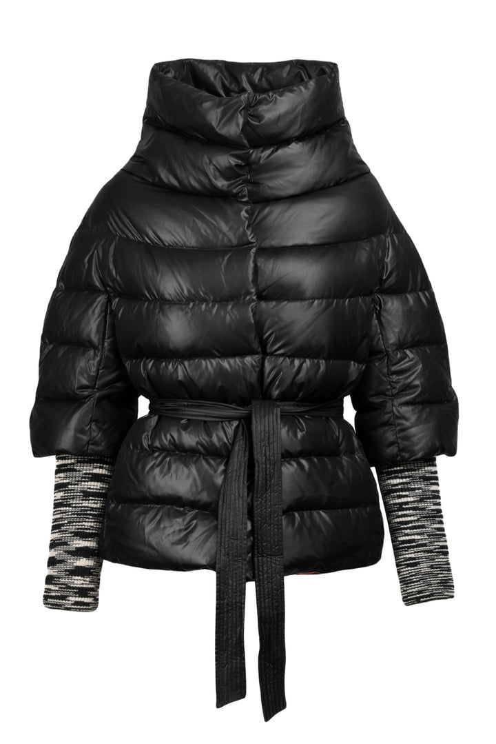 Missoni Size 42 Quilted Jacket with Knit Sleeves