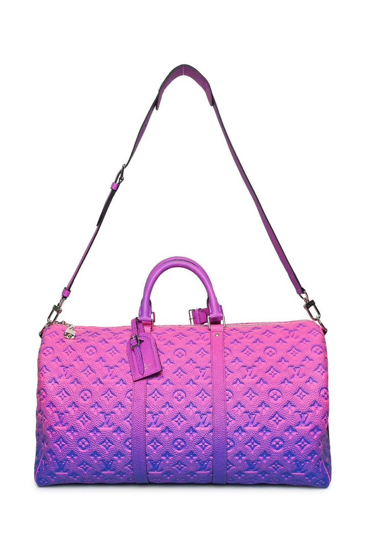 Louis Vuitton 2022 V.A Monogram Taurillon Illusion Keepall Bandouliere 50