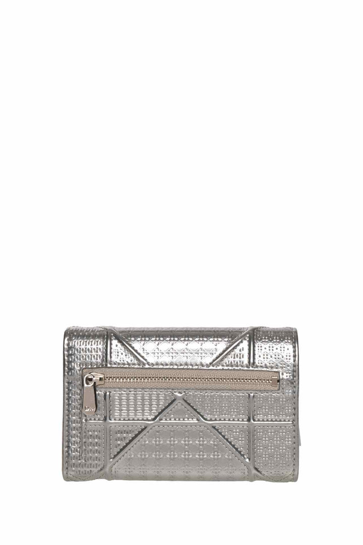 Dior 2017 Diorama Metallic Trifold Wallet