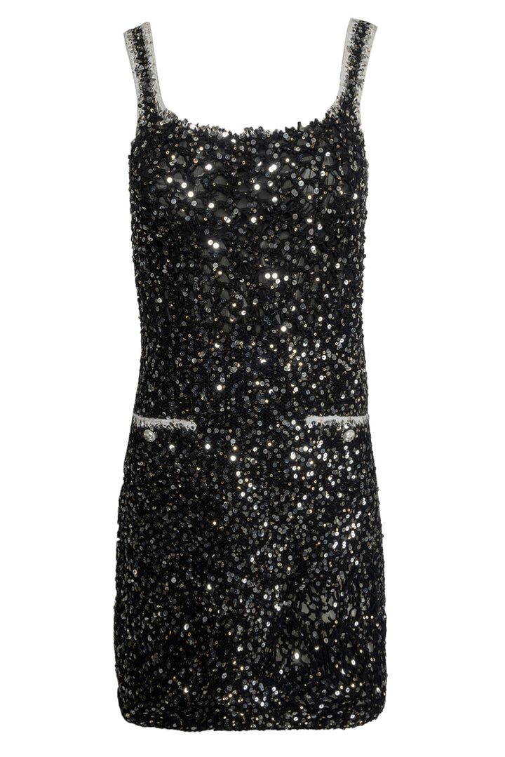 Chanel Size 36 Sequin Knit Mini Dress