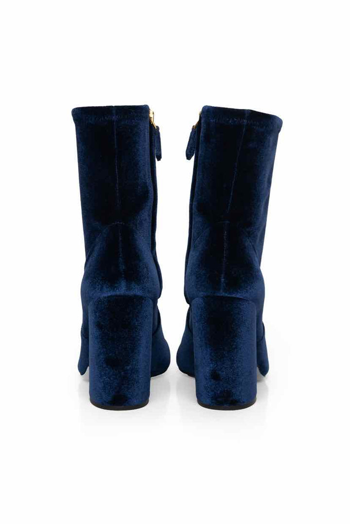 Prada Size 36.5 Velvet Ankle Boots