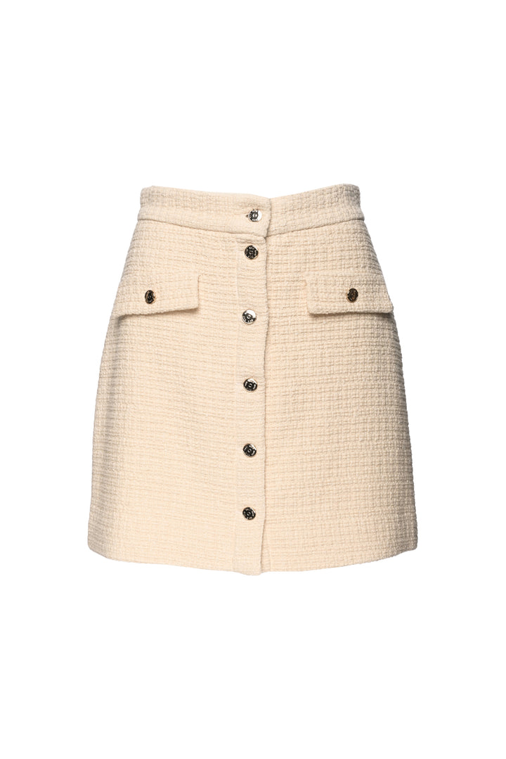 maje Size 40 Tweed Cardigan & Skirt Set