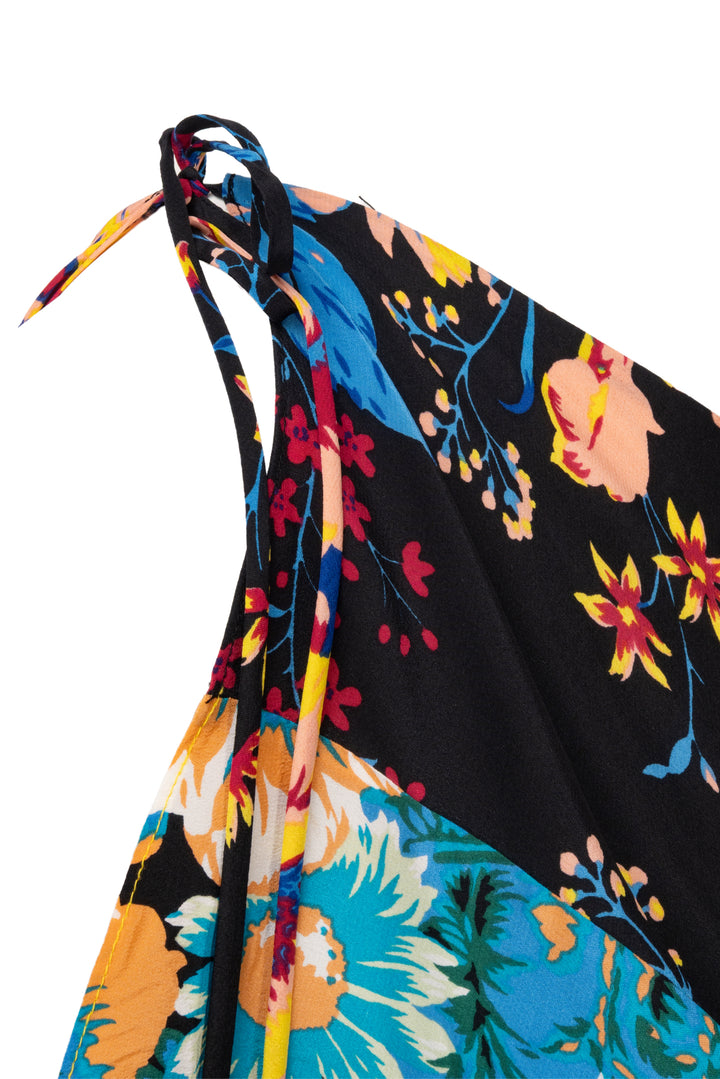 Diane Von Furstenberg Size M Bournier Floral Silk Scarf Maxi Dress