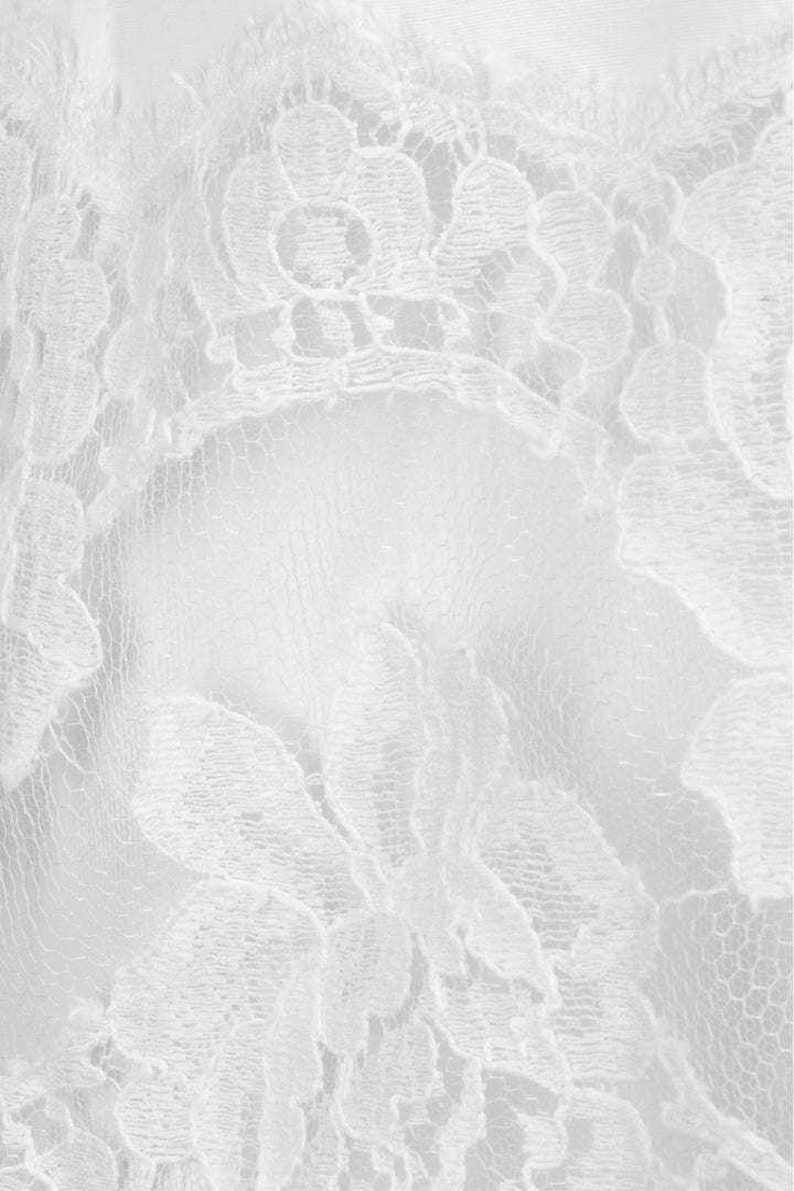 Dolce & Gabbana Size 38 Lace-Trimmed Cropped Cotton Blouse