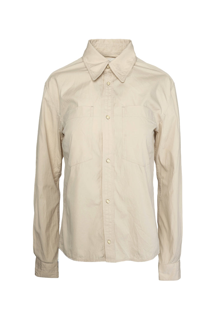 LEMAIRE Size 34 Snap Pointed Collar Blouse