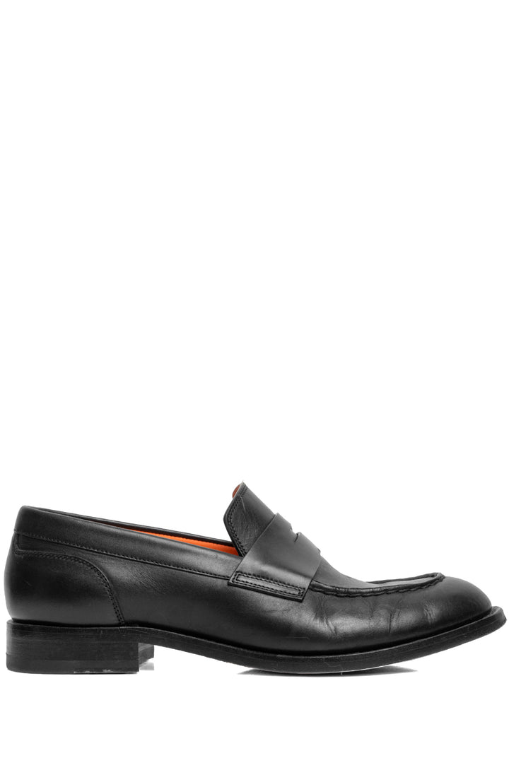 Santoni Size 39 Leather Loafers
