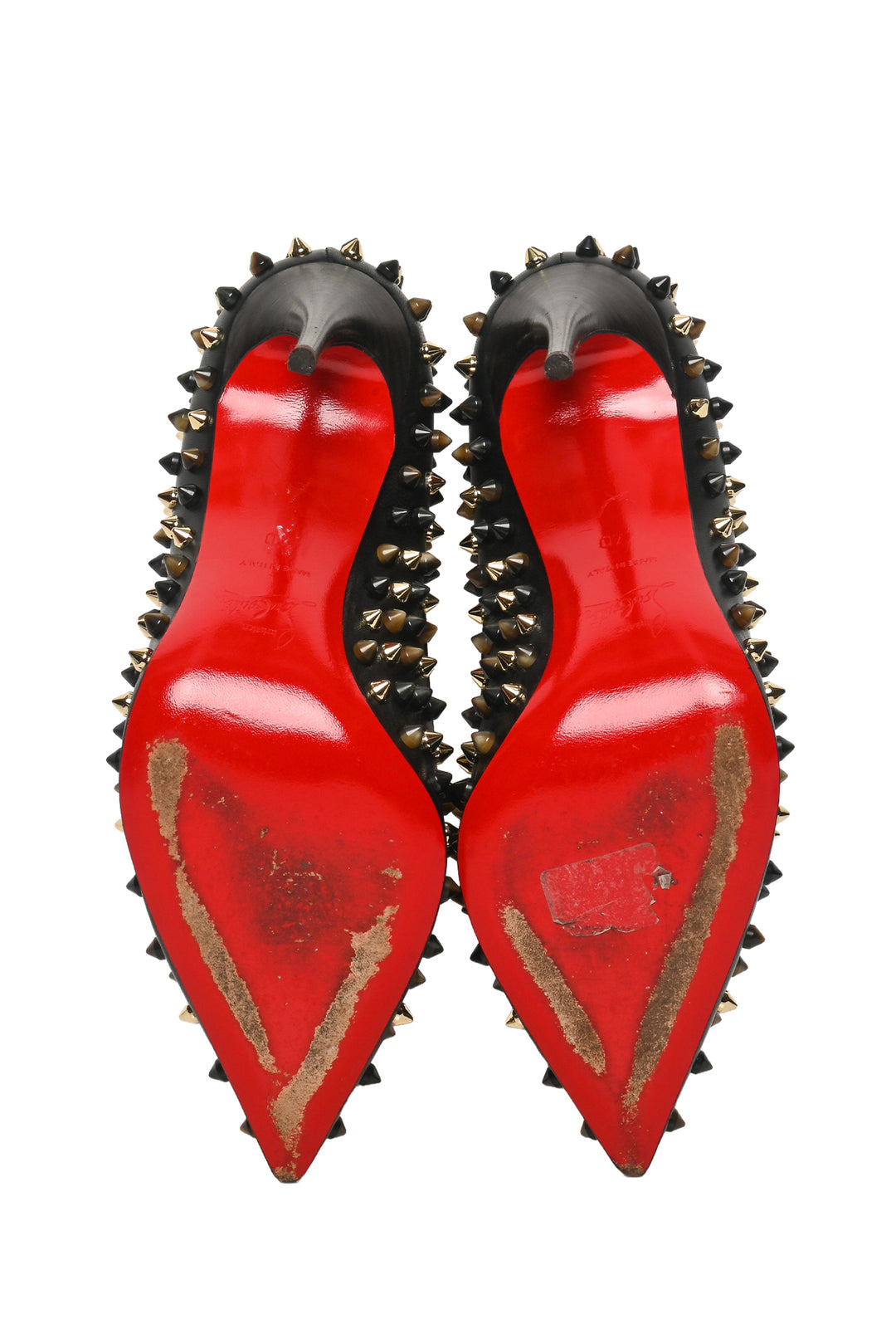 Christian Louboutin Size 40 Pigalle Spikes Nappa Leather Pumps