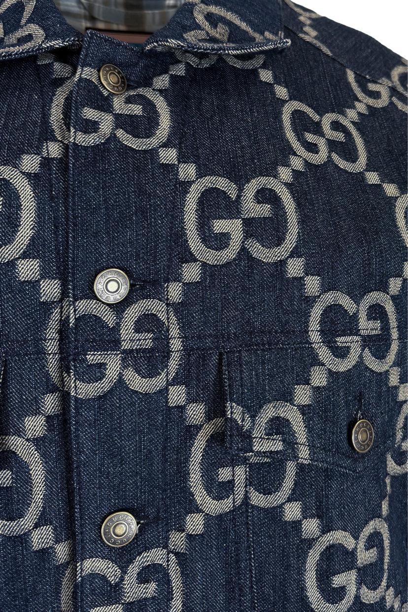 Gucci Jumbo GG Denim Size 48 Men's Vest