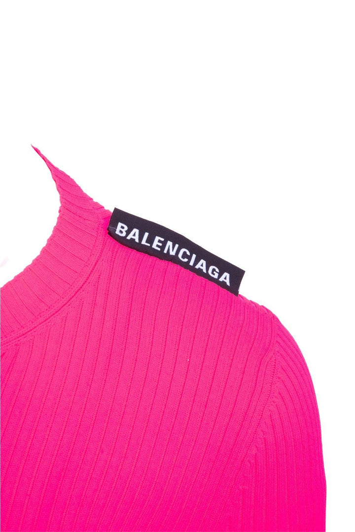 Balenciaga Size S 2018 Mock Neck Ribbed Long Sleeve Tops