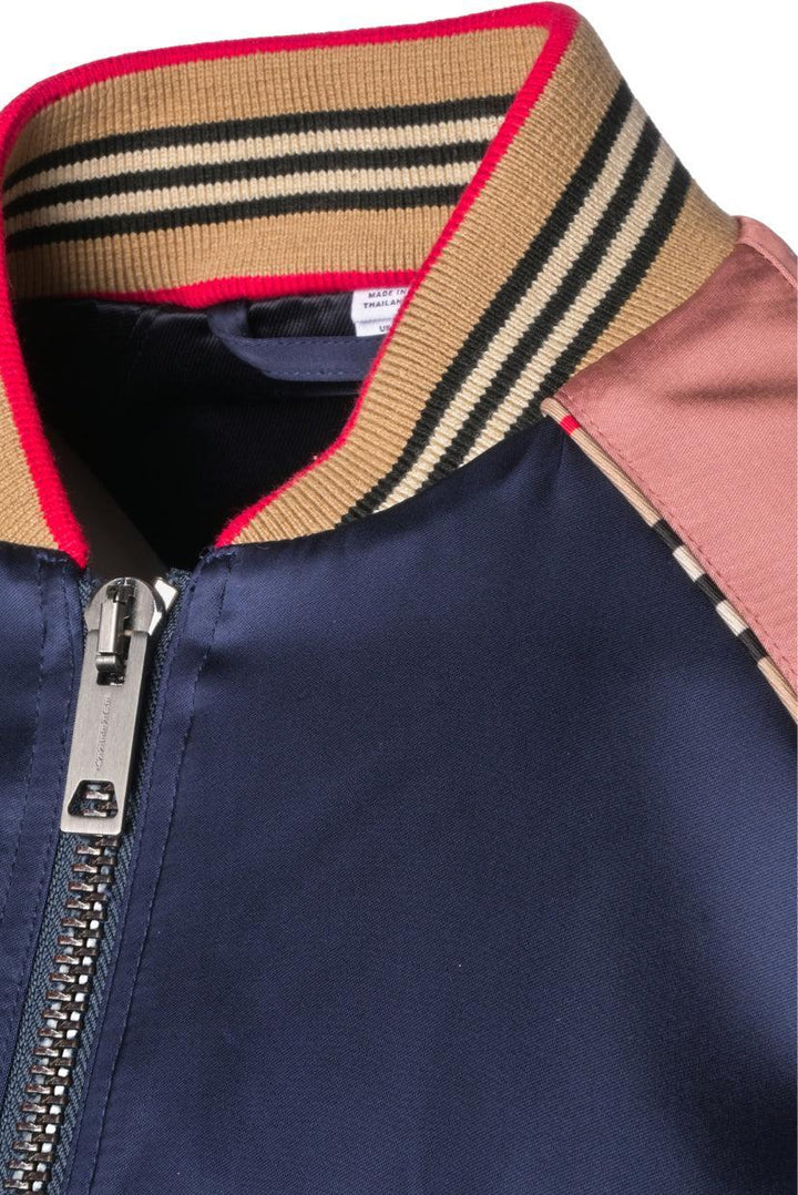 Burberry Size 2 Harlington Colourblock Bomber Jacket