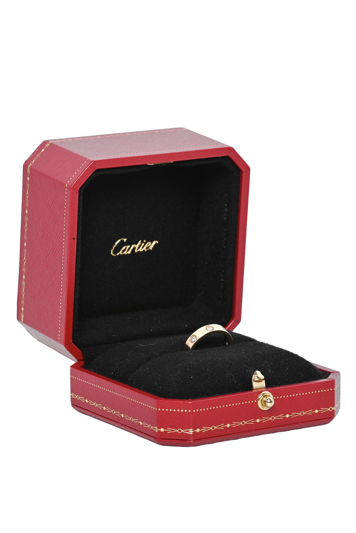 Cartier Size 4.5 2021 18K Yellow Gold 8 Diamond Love Ring