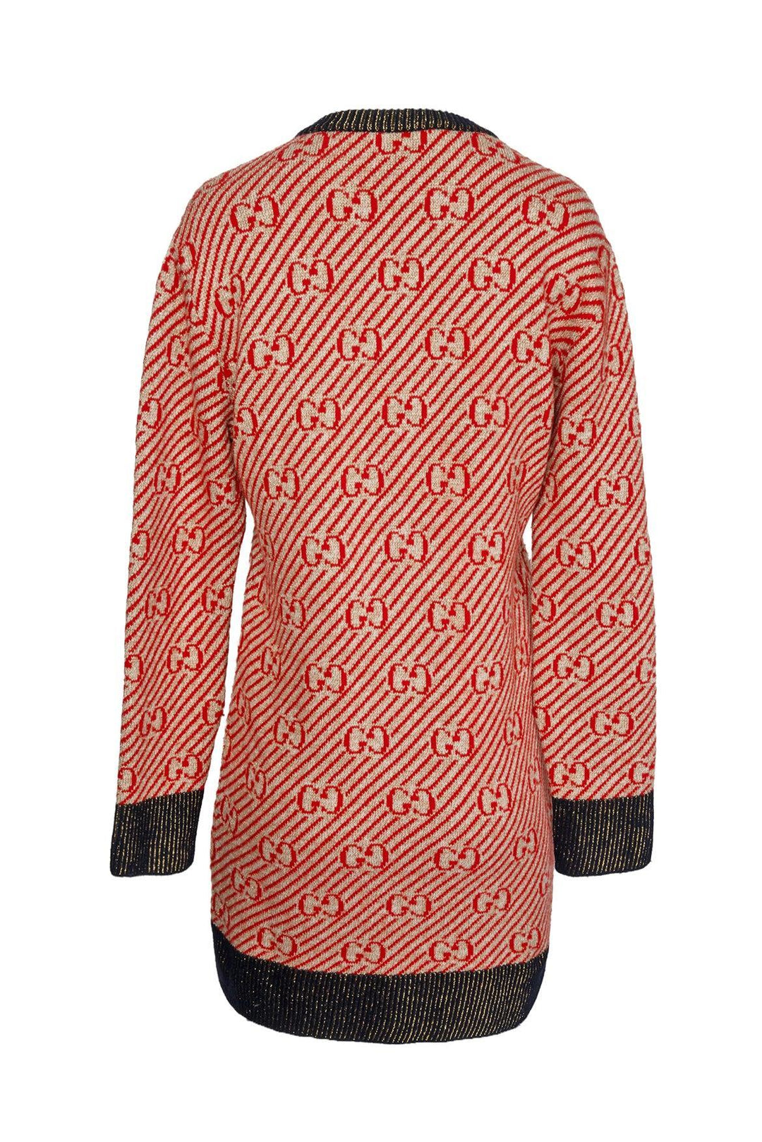 Gucci Size S/M 2019 GG Metallic Monogram Knit Dress