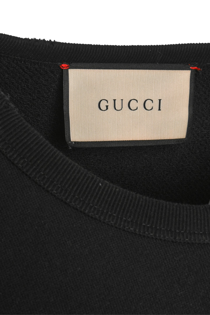 Gucci Size XL Distressed Logo Sweatshirt